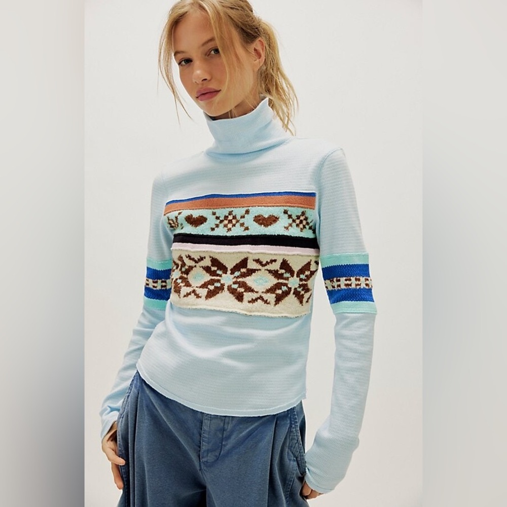 We the Free Helsinki swit cotton turtleneck XS
